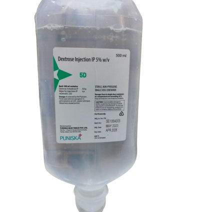 DEXTROSE 5% I.P. 500ML PKT.