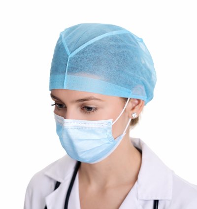 SURGEON CAP BLUE              1X100