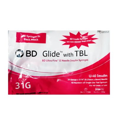 BD 1ML INSULIN SYRINGE        1X10