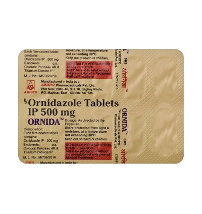 ORNIDA 500MG TAB              10