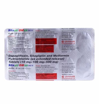 SITAZIT DM ER 10/500 MG 10S