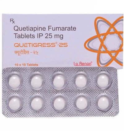 QUETIGRESS 25 TAB             10'S